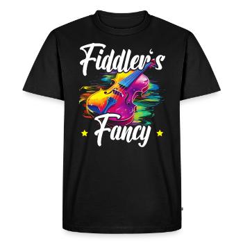 Fiddle Player Violinist Instrument Musician - Men's Premium Organic T-Shirt - black - Front - Nico (187cm)