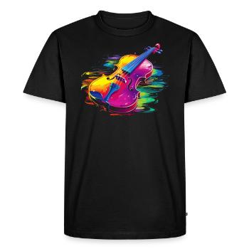 Fiddle Player Violinist Instrument Musician - Men's Premium Organic T-Shirt - black - Front - Nico (187cm)