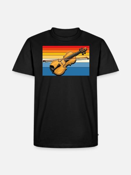 Fiddle Player Violinist Instrument Musician - Men's Premium Organic T-Shirt - black