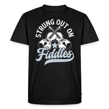 Fiddle Player Violinist Instrument Musician - Men's Premium Organic T-Shirt - black - Front - Nico (187cm)