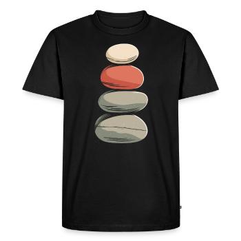 Rock Stocking Stone Stacker Rock Balancing - Men's Premium Organic T-Shirt - black - Front - Nico (187cm)