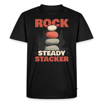 Rock Stocking Stone Stacker Rock Balancing - Men's Premium Organic T-Shirt - black - Front - Nico (187cm)