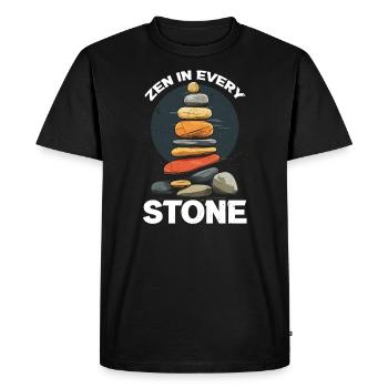 Rock Stocking Stone Stacker Rock Balancing - Men's Premium Organic T-Shirt - black - Front - Nico (187cm)