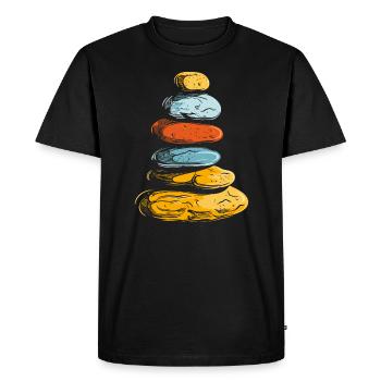 Rock Stocking Stone Stacker Rock Balancing - Men's Premium Organic T-Shirt - black - Front - Nico (187cm)
