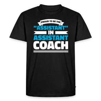 Assistant Coach Sport Trainer Team Coaching - Men's Premium Organic T-Shirt - black - Front - Nico (187cm)