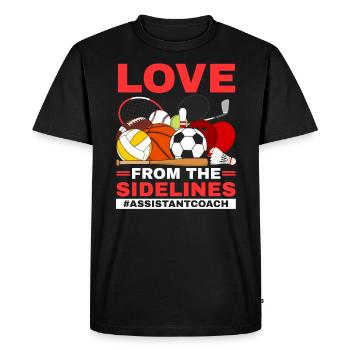 Assistant Coach Sport Trainer Team Coaching - Men's Premium Organic T-Shirt - black - Front - Nico (187cm)