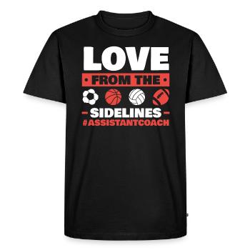 Assistant Coach Sport Trainer Team Coaching - Men's Premium Organic T-Shirt - black - Front - Nico (187cm)