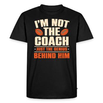 Assistant Coach Sport Trainer Team Coaching - Men's Premium Organic T-Shirt - black - Front - Nico (187cm)