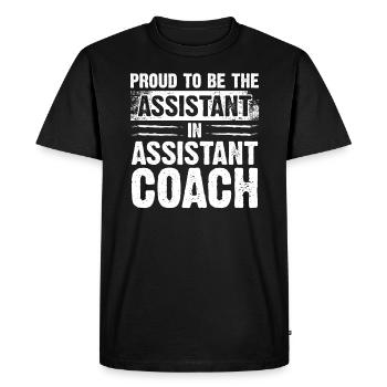 Assistant Coach Sport Trainer Team Coaching - Men's Premium Organic T-Shirt - black - Front - Nico (187cm)