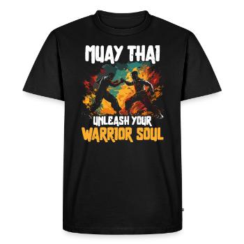 Muay Thaï Boxe Arts Martiaux Artiste Martial MMA - T-shirt Premium bio Homme - noir - Devant - Nico (187cm)