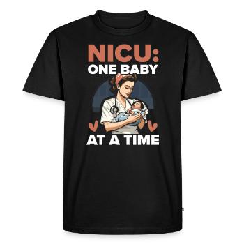 Registered Nurse Medical Medicine Neonatal Nurse - Men's Premium Organic T-Shirt - black - Front - Nico (187cm)