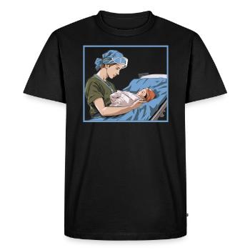 Infirmière autorisée Médecine médicale Infirmière néonatale - T-shirt Premium bio Homme - noir - Devant - Nico (187cm)