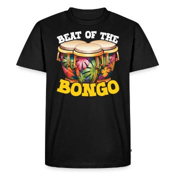 Bongo Player Musical Instrument Musician - Men's Premium Organic T-Shirt - black - Front - Nico (187cm)