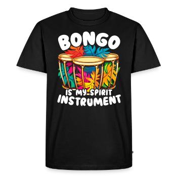 Bongo Player Musical Instrument Musician - Men's Premium Organic T-Shirt - black - Front - Nico (187cm)