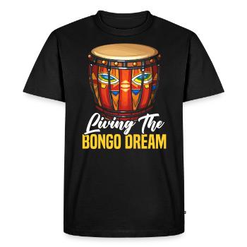 Bongo Player Musical Instrument Musician - Men's Premium Organic T-Shirt - black - Front - Nico (187cm)