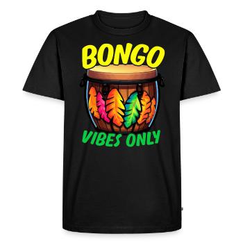 Bongo Player Musical Instrument Musician - Men's Premium Organic T-Shirt - black - Front - Nico (187cm)