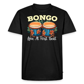 Bongo Player Musical Instrument Musician - Men's Premium Organic T-Shirt - black - Front - Nico (187cm)