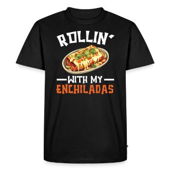 Enchilada Lover Mexican Food Mexico Cuisine Foodie - Men's Premium Organic T-Shirt - black - Front - Nico (187cm)