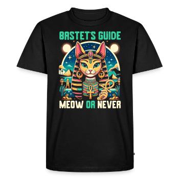 Bastet Déesse égyptienne Égypte Pyramide Égypte - T-shirt Premium bio Homme - noir - Devant - Nico (187cm)