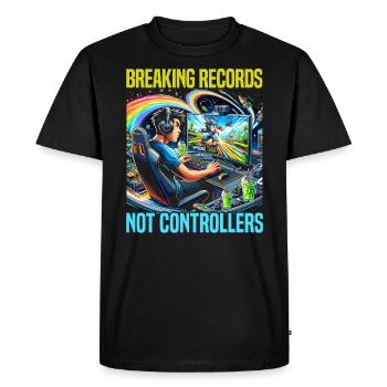 Speedrunning Joueur de jeux vidéo Gamer Gaming - T-shirt Premium bio Homme - noir - Devant - Nico (187cm)