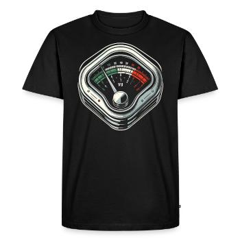 VU Meter Audiopile Ingénieur du son de musique analogique - T-shirt Premium bio Homme - noir - Devant - Nico (187cm)