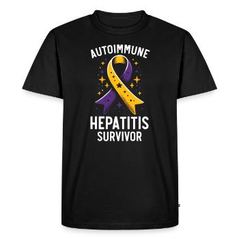 Autoimmune Hepatitis Awareness World Hepatitis Day - Men's Premium Organic T-Shirt - black - Front - Nico (187cm)