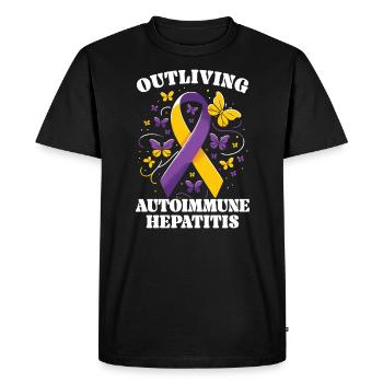 Autoimmune Hepatitis Awareness World Hepatitis Day - Men's Premium Organic T-Shirt - black - Front - Nico (187cm)