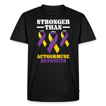 Autoimmune Hepatitis Awareness World Hepatitis Day - Men's Premium Organic T-Shirt - black - Front - Nico (187cm)