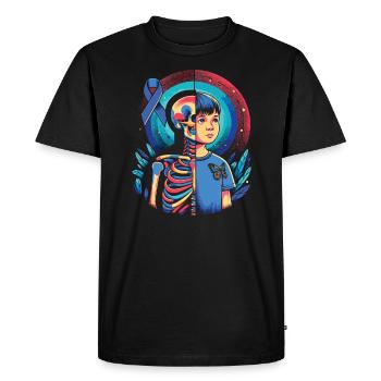 Juvenile Arthritis Awareness Autoimmune Disease - Men's Premium Organic T-Shirt - black - Front - Nico (187cm)