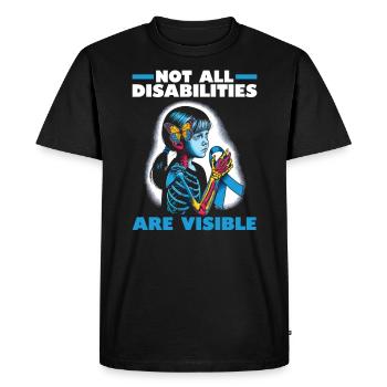 Sensibilisation à l’arthrite juvénile Maladie auto-immune - T-shirt Premium bio Homme - noir - Devant - Nico (187cm)