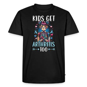 Juvenile Arthritis Awareness Autoimmune Disease - Men's Premium Organic T-Shirt - black - Front - Nico (187cm)
