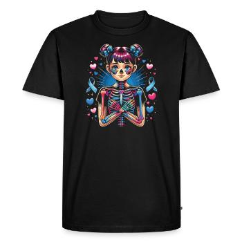 Sensibilisation à l’arthrite juvénile Maladie auto-immune - T-shirt Premium bio Homme - noir - Devant - Nico (187cm)