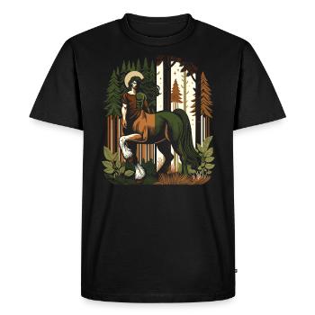 Centaur Mythical Creature Greek Mythology - Men's Premium Organic T-Shirt - black - Front - Nico (187cm)