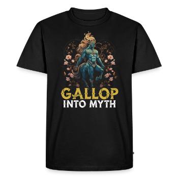 Centaur Mythical Creature Greek Mythology - Men's Premium Organic T-Shirt - black - Front - Nico (187cm)