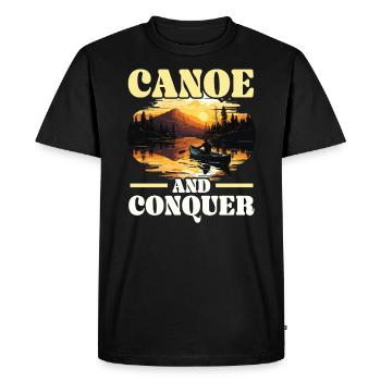Canoë Kayak Sports nautiques Pédalo Navigation de plaisance - T-shirt Premium bio Homme - noir - Devant - Nico (187cm)