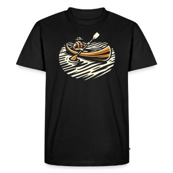 Canoë Kayak Sports nautiques Pédalo Navigation de plaisance - T-shirt Premium bio Homme - noir - Devant - Nico (187cm)