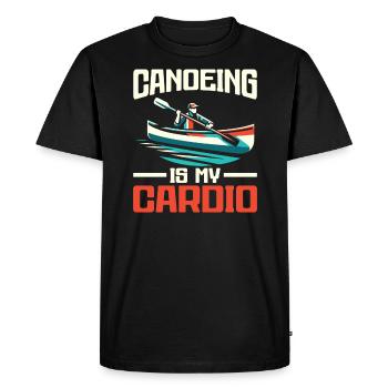 Canoë Kayak Sports nautiques Pédalo Navigation de plaisance - T-shirt Premium bio Homme - noir - Devant - Nico (187cm)