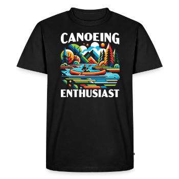 Canoë Kayak Sports nautiques Pédalo Navigation de plaisance - T-shirt Premium bio Homme - noir - Devant - Nico (187cm)