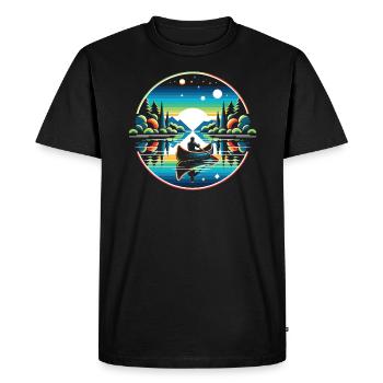 Canoë Kayak Sports nautiques Pédalo Navigation de plaisance - T-shirt Premium bio Homme - noir - Devant - Nico (187cm)