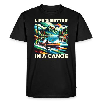 Canoë Kayak Sports nautiques Pédalo Navigation de plaisance - T-shirt Premium bio Homme - noir - Devant - Nico (187cm)