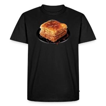 Baklava Pâtisserie Dessert Gourmand Moyen-Orient - T-shirt Premium bio Homme - noir - Devant - Nico (187cm)