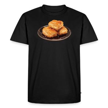 Baklava Pâtisserie Dessert Food Lover Moyen-Orient - T-shirt Premium bio Homme - noir - Devant - Nico (187cm)