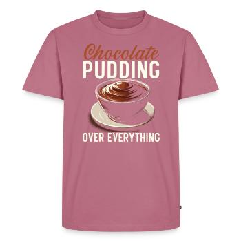 Schokoladenpudding süßes Dessert Essen Liebhaber Feinschmecker - Männer Premium Bio T-Shirt - Mauve - Vorne - Nico (187cm)