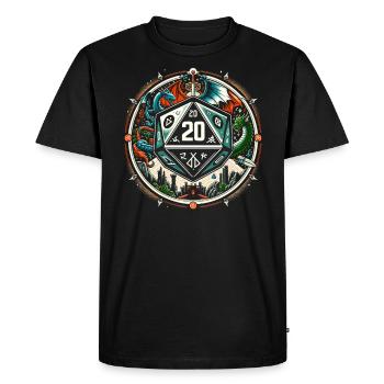 Jeu de rôle RPG Maître du jeu vidéo Gamer - T-shirt Premium bio Homme - noir - Devant - Nico (187cm)