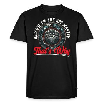 Jeu de rôle RPG Maître du jeu vidéo Gamer - T-shirt Premium bio Homme - noir - Devant - Nico (187cm)