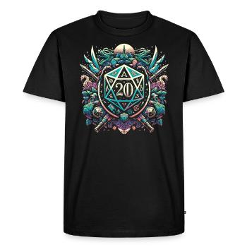 Jeu de rôle RPG Maître du jeu vidéo Gamer - T-shirt Premium bio Homme - noir - Devant - Nico (187cm)