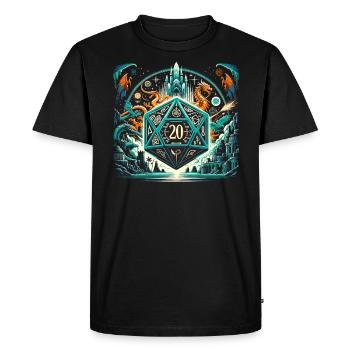 Jeu de rôle RPG Maître du jeu vidéo Gamer - T-shirt Premium bio Homme - noir - Devant - Nico (187cm)