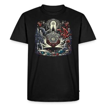 Jeu de rôle RPG Maître du jeu vidéo Gamer - T-shirt Premium bio Homme - noir - Devant - Nico (187cm)