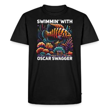Oscar Fish Lover Freshwater Fishkeeping Aquarium - Men's Premium Organic T-Shirt - black - Front - Nico (187cm)