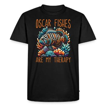 Oscar Fish Lover Freshwater Fishkeeping Aquarium - Men's Premium Organic T-Shirt - black - Front - Nico (187cm)
